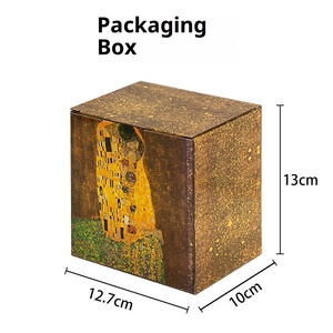 Tazza in Porcellana/Ceramica 'Il Bacio <span class=keywords><strong>di</strong></span> <span class=keywords><strong>Klimt</strong></span>', Tazza da Caffè Creativa con Dipinto a Olio, Regalo per Coppie - Product Image 5