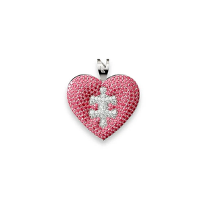 Pendentif l'Éternité de mon Cœur - Collier puzzle en argent sterling célébrant l'amour véritable à jamais pour les amoureux - Product Image 1
