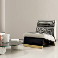 Meubles de mode Maison Chaise Longue Italien De Luxe Salon Chaise Unique Motif Imprimé Finition Chaise Designer