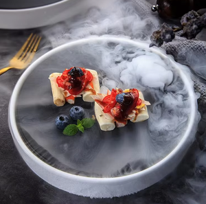 Assiettes de service HCMA noires A5 en mélamine incassable, surface mate écologique pour plats de fruits de mer (<span class=keywords><strong>homard</strong></span>, crabe, glace carbonique), <span class=keywords><strong>plateau</strong></span> plat - Product Image 3