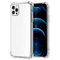 Capa de celular transparente e cristal, capinha fina para celular iphone 11 12 13 14 pro max 5.4 6.1 6.7 à prova de choque