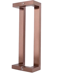 Poignée de porte carrée moderne en acier inoxydable 304 à double face en verre Condibe pour centre commercial - Product Image 1