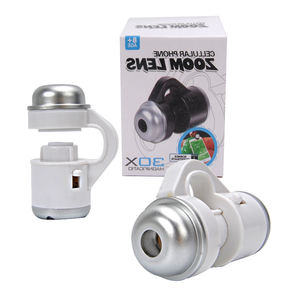 모든 휴대폰 호환 30배율 클립형 현미경 렌즈 LED 조명 포함 - Product Image 2