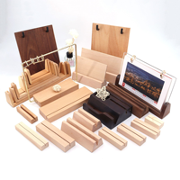 Support et base en bois poli faits à la main pour photos, style ferme, personnalisables OEM/ODM, pour décoration intérieure, en bois de hêtre, artisanat DIY