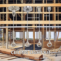Kit de fixation de câbles de construction standard AiSi en acier inoxydable, services de soudage, découpe et pliage pour éclairages de plafond à câbles