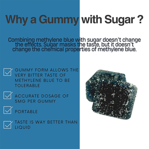 Gomitas de Azul de Metileno con Sabor Personalizado de Marca Privada OEM 1% Salud Cerebral Alimento Dietético de Grado Alimenticio Suplemento de Gomitas Azules MY - Product Image 2