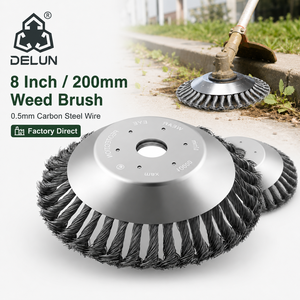 Testina per <span class=keywords><strong>Decespugliatore</strong></span> da 8 Pollici / 200mm con <span class=keywords><strong>Filo</strong></span> in <span class=keywords><strong>Acciaio</strong></span> al Carbonio, Spazzola per Bordi del Giardino, Fornitura per Ferramenta - Product Image 1