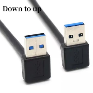 Câble USB coudé double tête mâle-mâle 3.0 pour la connexion de données, de disques durs mobiles, de décodeurs, de radiateurs et de cartes graphiques - Product Image 5