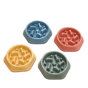 Bol pour chien à alimentation lente, bol en plastique pour animaux de compagnie, pour chiens et chats de petite, moyenne et grande taille, bol anti-étouffement avec design surélevé pour une alimentation lente - Product Image 1