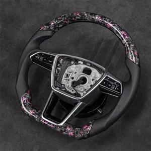 Volante Sportivo in Fibra di Carbonio Completo di Pelle, Produzione di Fabbrica, Compatibile con <span class=keywords><strong>Audi</strong></span> A8, <span class=keywords><strong>A1</strong></span>, Q5, Inclusi TT e A7 <span class=keywords><strong>Sportback</strong></span> - Product Image 2