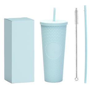 24oz Double Wall Plastic Tumbler Cup Wholesale Pink Plastic Skinny Matte Tumbler With Straw