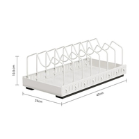 Meuble de rangement de cuisine moderne multi-niveaux en acier au carbone pour casseroles et poêles, idéal pour l'organisation transfrontalière