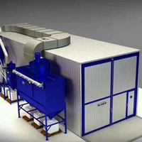 Cabine de sablage en acier sur mesure pour la préparation des surfaces en usine, le nettoyage des pièces et les travaux de sablage abrasif