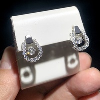Boucles d'oreilles en cuivre en forme de U avec zircon, tendance, pour femmes, à porter au quotidien