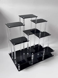 Espositore Moderno in Acrilico Trasparente, Supporto a Più Livelli Spessore 3mm <span class=keywords><strong>per</strong></span> Collezioni, Funko Pop, Profumi, Giocattoli, Statuette - Product Image 3