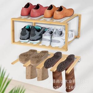 New <b>wall</b>-mounted wooden <b>shoe</b> <b>rack</b>, <b>wall</b>-mounted <b>shoe</b> storage <b>rack</b>, solid wood <b>shoe</b> storage <b>rack</b>, bamboo boot <b>rack</b> - Product Image 1