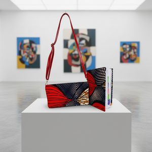 Bolso Portátil Hecho a Mano MNAK, Estilo Moderno, Zambia, Artesanía, Decoración de Flores de PU, Cierre con Cordones - Product Image 1