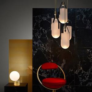Luminaire suspendu en verre minimaliste nordique à tête unique, style postmoderne, luxe, bar, salle à manger, couloir tendance, chambre à coucher avec style moderne - Product Image 2