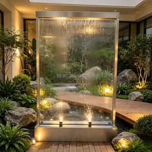 Fontana a Muro in Vetro e Acciaio Inossidabile per Interni, <span class=keywords><strong>Cascate</strong></span> d'Acqua per la Casa - Product Image 5