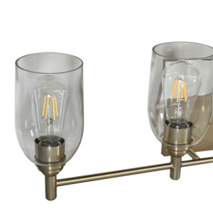 Lámpara de Pared de Diseño Occidental de Lujo con Acabado Dorado Moderno de 4 Litros, con Cristal Transparente Alargado y Fuente de Luz con <span class=keywords><strong>Bombilla</strong></span> E26 - Product Image 6