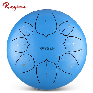 Venta al por mayor de fábrica: Tambores de lengüeta de acero Raysen para niños, Taiko y Chakra, 8 tonos, varios colores, tamaño 10'' - Product Image 1