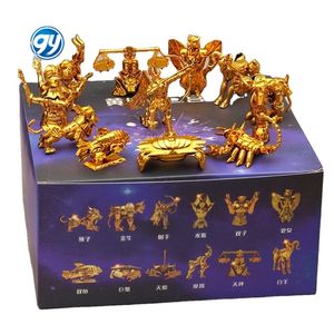 Objet World <span class=keywords><strong>Tour</strong></span> Ver Model Toys Gold Saint Cloth 12 pc/set PVC Unisex Anime Figurines wared of China and Japan Ganyuan - Product Image 6