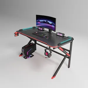 Yz金属黑色乌木商业行政耐用设计Rgb电脑游戏桌