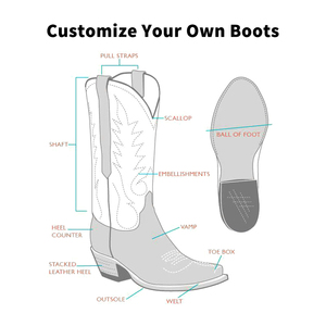 Botas de <span class=keywords><strong>Tobillo</strong></span> Personalizadas Xinzirain, Cuero Genuino, Estilo Vaquero Occidental Medieval Vintage, Punta Reforzada, Comodidad Garantizada, Personalizables - Product Image 2