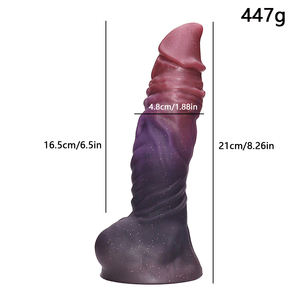 Dildo Pijat Kuat dengan Suction Cup, Liquid Silicone <span class=keywords><strong>Anal</strong></span> Plug Desain Monster Alien, Penis Vagina Bercahaya untuk Penggunaan Seks Dewasa Langsung - Product Image 2