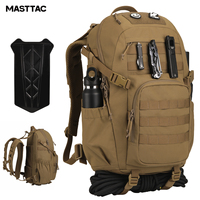 Sac à dos tactique MASTTAC MS7552 500D imperméable 40L avec compartiment pour ordinateur portable, système MOLLE pour la randonnée en plein air et les trajets quotidiens