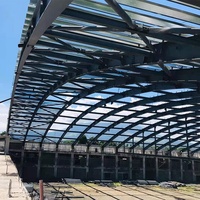 Arc de toit à longue portée, cadre d'acier, structure en acier, support de structure pour le sport de football