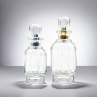 Fabricant sur mesure vente en gros 50ml 100ml atomiseur de pulvérisation en forme de cylindre rond fantaisie bouteille en verre de parfum vide