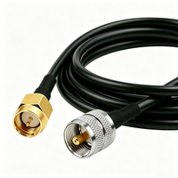 Kabel Koaksial SMA Male ke UHF Male PL259 RG58 50 Ohm Pigtail Jumper untuk Ekstensi Antena Radio Ham CB OEM