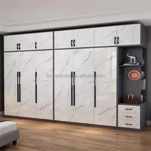 Armário de madeira de luxo moderno para casa, móveis de design de hotel, quarto, roupeiro, branco
