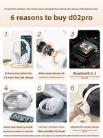 Casque sans fil supra-auriculaire Baseus D02 Pro BT d'occasion, nouveau, pour le gaming, avec réduction de bruit, son de haute qualité, longue autonomie de la batterie