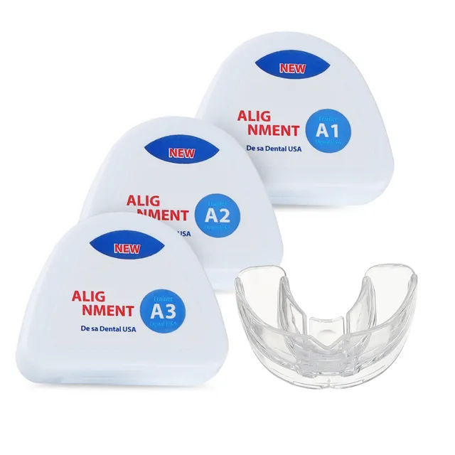 3 Stages Braces for Teeth Straightener Invisible Dental Orthodontic Brackets Dentistry Mouth Tray Alignment Caps Aligner