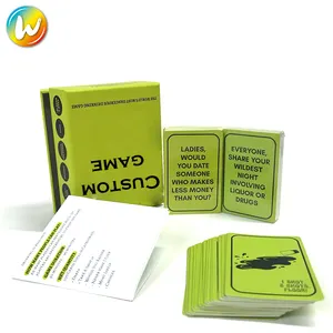 Tavolo di stampa personalizzato bere carte per adulti Texture goffratura bere gioco di carte per adulti