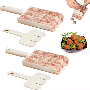 ขายร้อน 3 แถวทําอาหารโฮมเมดแม่พิมพ์กุ้งหมูเครื่องทําลูกชิ้นสําหรับห้องครัว - Product Image 5