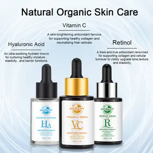 Serum Anti Penuaan 3 Pak, Anti Penuaan, 3 Pak, Serum Vitamin C perawatan wajah, Serum Retinol dan asam Hyaluronic, stok tersedia untuk wanita