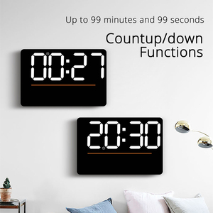 Horloge murale numérique multifonctionnelle nouvelle arrivée <span class=keywords><strong>2023</strong></span>, grand écran, double alarme, horloge numérique de salon, horloge de table intelligente - Product Image 5