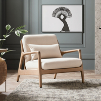 Fauteuil paresseux moderne pour chambre et appartement, idéal pour la lecture et le repos, confortable, semi-allongé, en bois massif