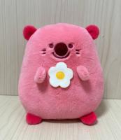Vente en gros de 8 pouces Castor potelé bleu avec des fleurs Machine à griffes d'animal en peluche Poupée Porte-clés en peluche Jouets