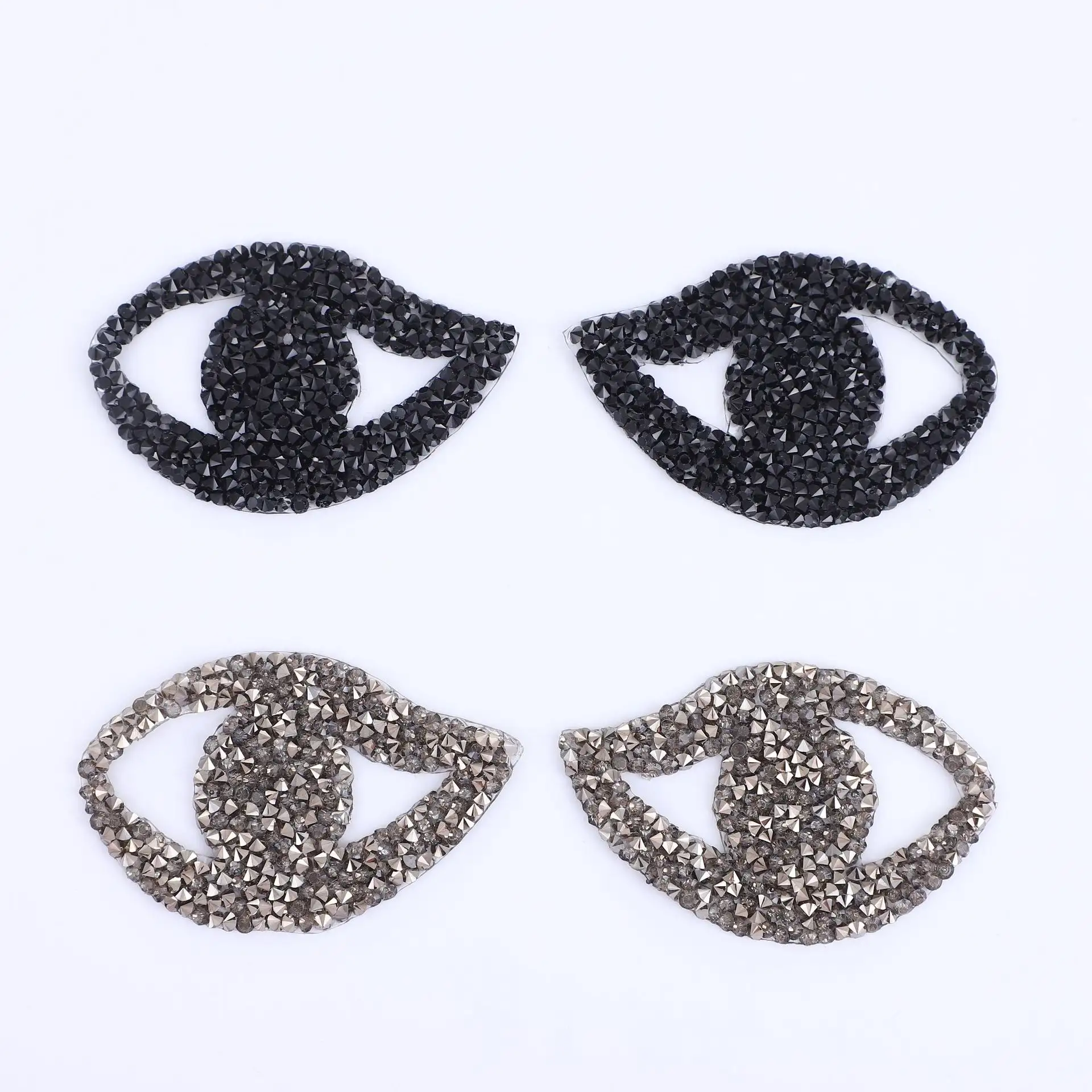 Decoration Clothes Accessories Hot Fix Bling Sheet Crystal Eye Rhinestone Heat Transfer Patches