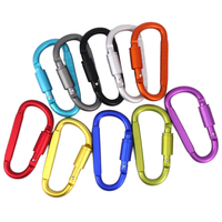 Mousqueton porte-clés en aluminium 8D en forme de D, verrouillable, portable, couleur personnalisée, oxydation anodique pour camping, randonnée, sac à dos