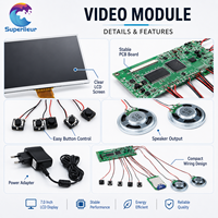 Untuk Modul Kartu Ucapan Video Kertas Seni 7.0 Inci Panel IPS 1024x600 Kontrol Magnet Penyimpanan 1GB LCD Digital Video MP4