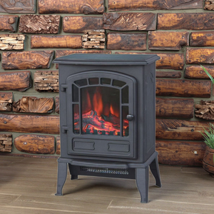 Cheminée électrique portable 2000W, effet de flamme réaliste, thermostat réglable, protection contre la surchauffe, pour la maison - Product Image 2