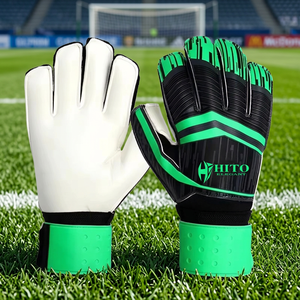 Gants de gardien de but en néoprène noir et vert, design personnalisé, très demandés, avec paume plate allemande de 4 mm - Product Image 6