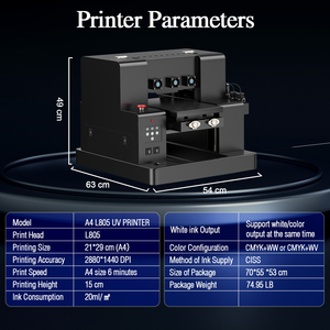 European Warehouse A4 UV <strong>Printer</strong> With L805 Printhead Sticker <strong>Printer</strong> Complete Set With Laminator Bottle Holder for Custom <strong>Crafts</strong> - Product Image 2