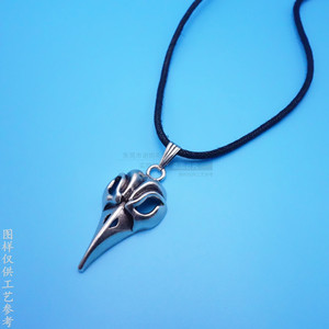 Collar con Colgante de Esqueleto de Aleación de Zinc Negro Antiguo, Diseño Geométrico, Cadena de Moda para Uso Diario - Product Image 1
