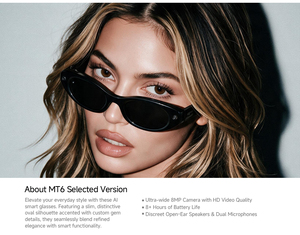 Lunettes Intelligentes MT6 AI Tendance, Motif Écaille de Tortue, Contrôle par Application 5.4, Caméra Ultra-Grand Angle 8MP, Qualité Vidéo HD, Traduction en Temps Réel - Product Image 3